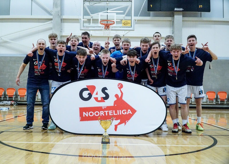 G4S Noorteliiga U19 noormeeste Eesti meister Reinar Halliku KK/Vinni vald meeskond